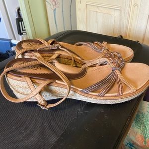 Women’s wedge sandals. Clarks sz 10 espadrilles